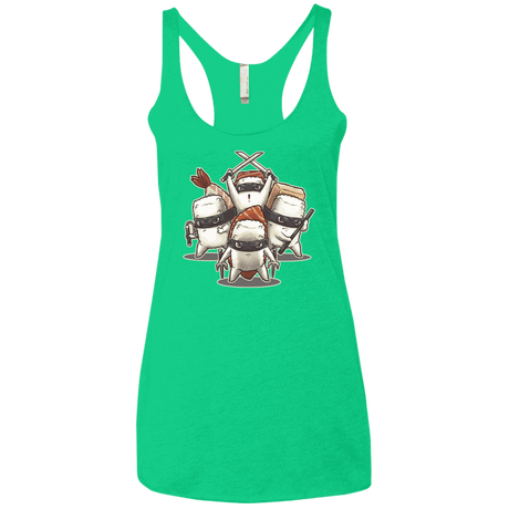 T-Shirts Envy / X-Small Ninja Sushi Women's Triblend Racerback Tank