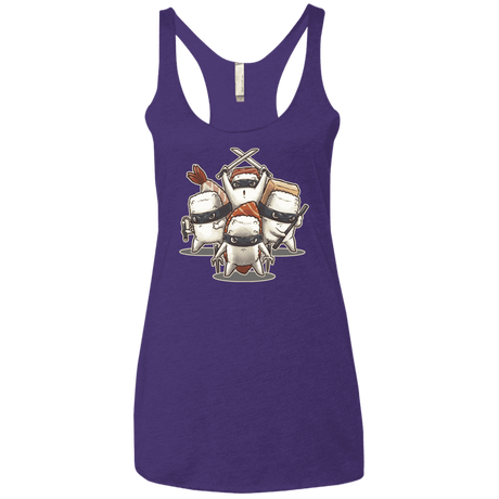 T-Shirts Purple Rush / X-Small Ninja Sushi Women's Triblend Racerback Tank