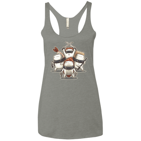 T-Shirts Venetian Grey / X-Small Ninja Sushi Women's Triblend Racerback Tank