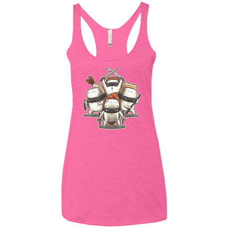 T-Shirts Vintage Pink / X-Small Ninja Sushi Women's Triblend Racerback Tank