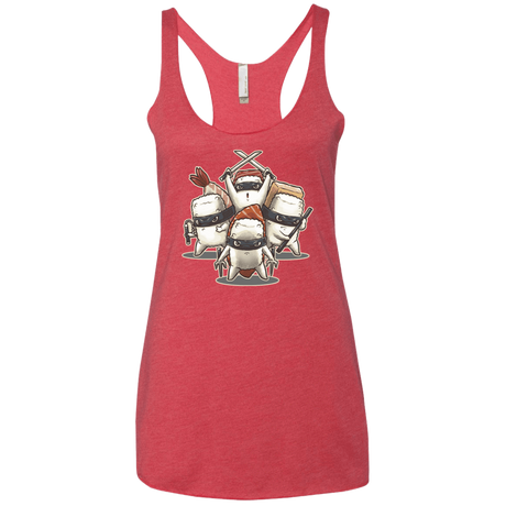 T-Shirts Vintage Red / X-Small Ninja Sushi Women's Triblend Racerback Tank