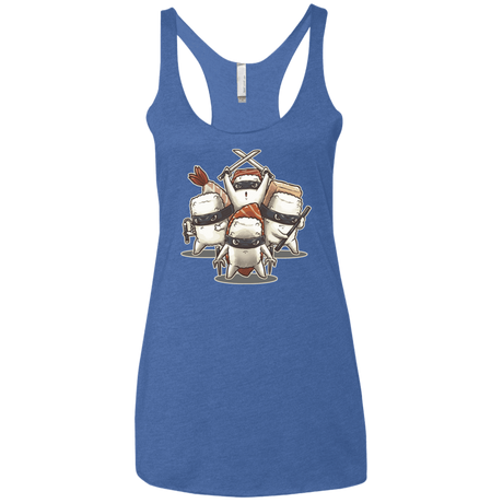 T-Shirts Vintage Royal / X-Small Ninja Sushi Women's Triblend Racerback Tank