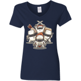 T-Shirts Navy / S Ninja Sushi Women's V-Neck T-Shirt