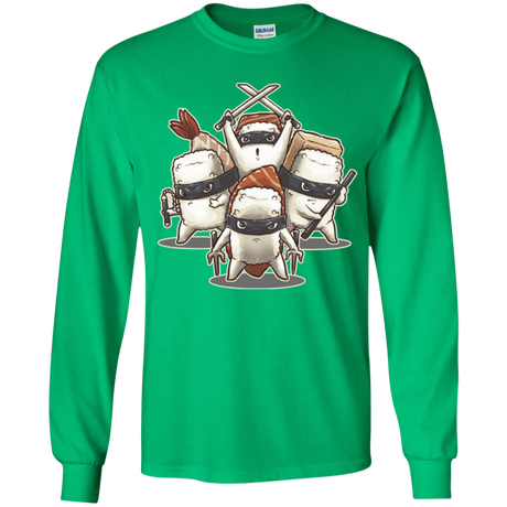 T-Shirts Irish Green / YS Ninja Sushi Youth Long Sleeve T-Shirt