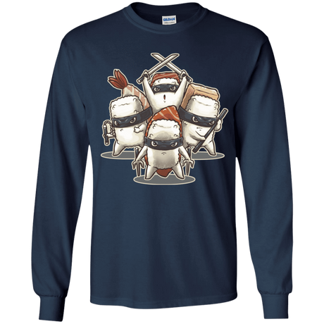 T-Shirts Navy / YS Ninja Sushi Youth Long Sleeve T-Shirt