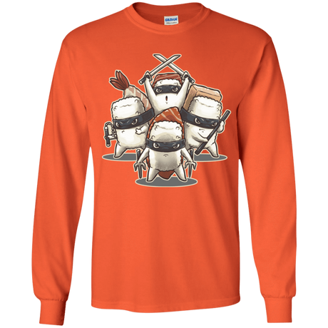 T-Shirts Orange / YS Ninja Sushi Youth Long Sleeve T-Shirt