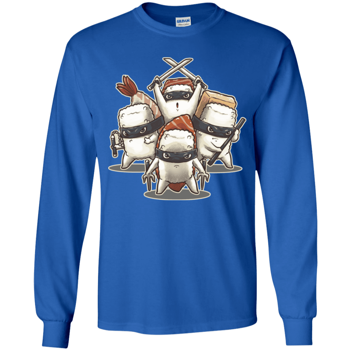 T-Shirts Royal / YS Ninja Sushi Youth Long Sleeve T-Shirt