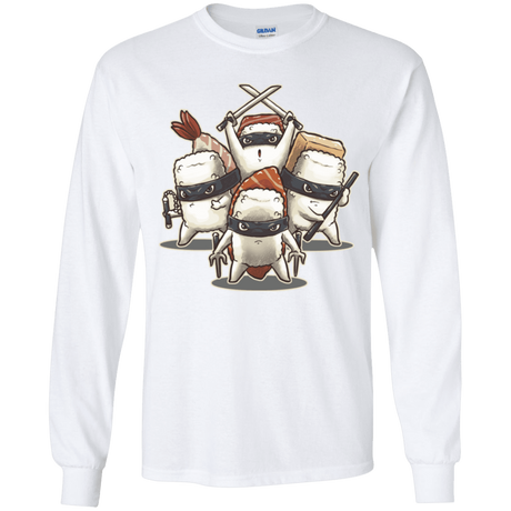 T-Shirts White / YS Ninja Sushi Youth Long Sleeve T-Shirt