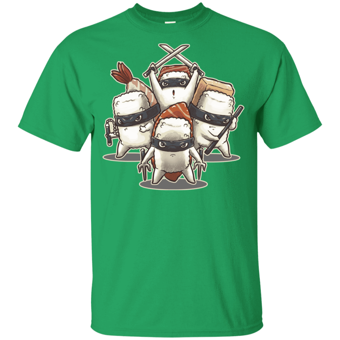 T-Shirts Irish Green / YXS Ninja Sushi Youth T-Shirt