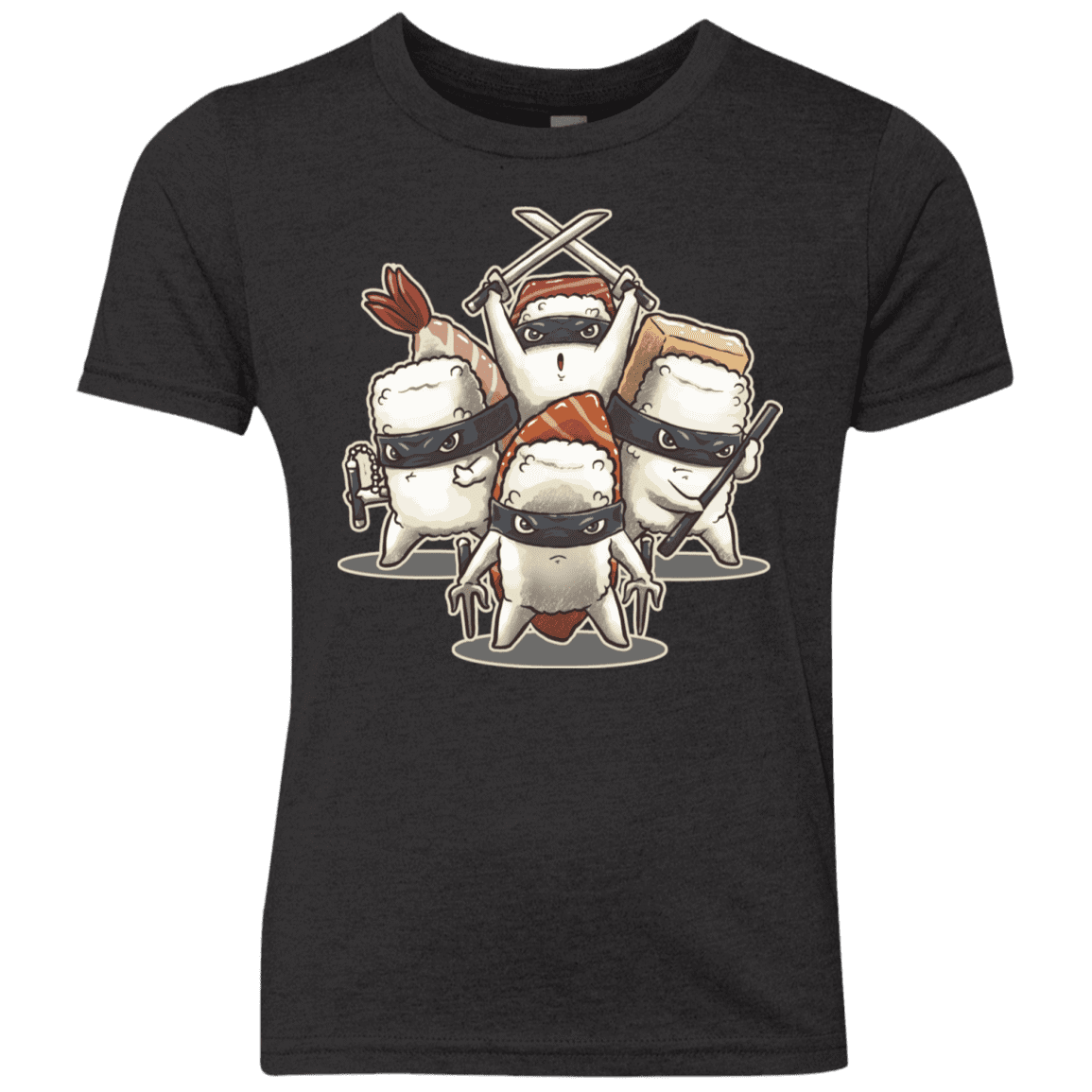 T-Shirts Vintage Black / YXS Ninja Sushi Youth Triblend T-Shirt