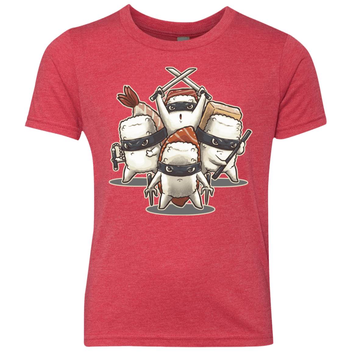 T-Shirts Vintage Red / YXS Ninja Sushi Youth Triblend T-Shirt