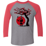 T-Shirts Premium Heather/ Vintage Red / X-Small Ninja under the sun Men's Triblend 3/4 Sleeve
