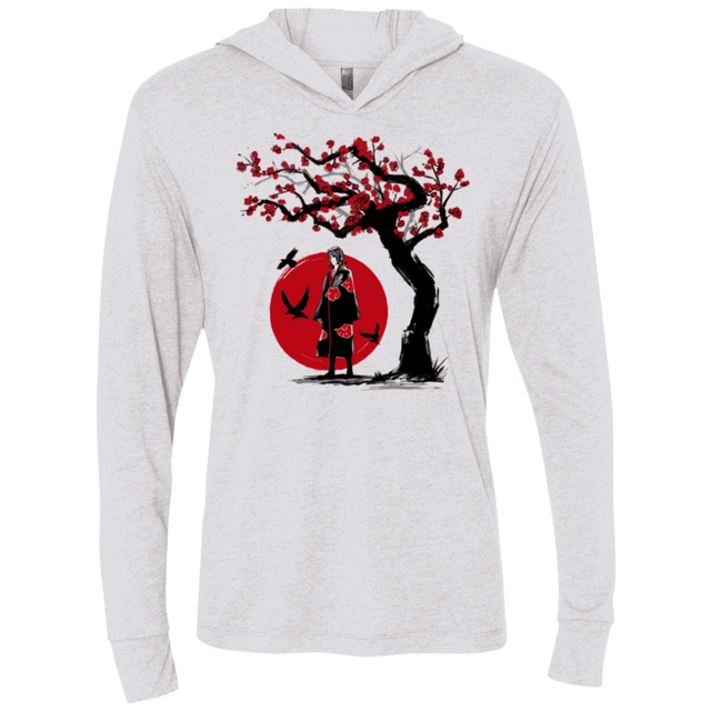 T-Shirts Heather White / X-Small Ninja under the sun Triblend Long Sleeve Hoodie Tee