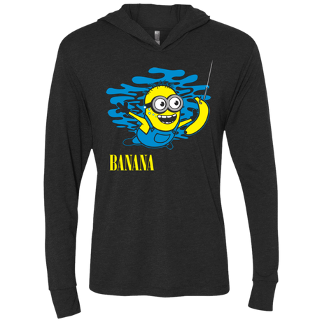 T-Shirts Vintage Black / X-Small Nirvana Banana Triblend Long Sleeve Hoodie Tee