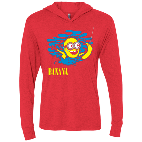 T-Shirts Vintage Red / X-Small Nirvana Banana Triblend Long Sleeve Hoodie Tee