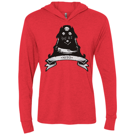 T-Shirts Vintage Red / X-Small Nito Triblend Long Sleeve Hoodie Tee