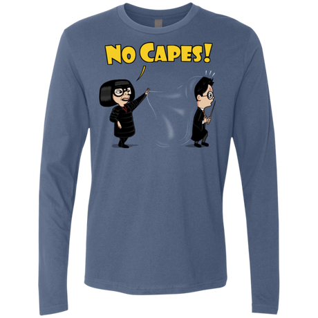 T-Shirts Indigo / Small No Capes Men's Premium Long Sleeve