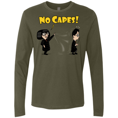 T-Shirts Military Green / Small No Capes Men's Premium Long Sleeve