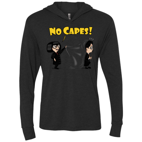 T-Shirts Vintage Black / X-Small No Capes Triblend Long Sleeve Hoodie Tee