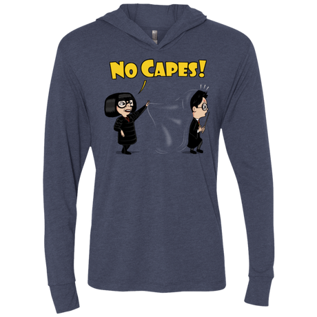 T-Shirts Vintage Navy / X-Small No Capes Triblend Long Sleeve Hoodie Tee