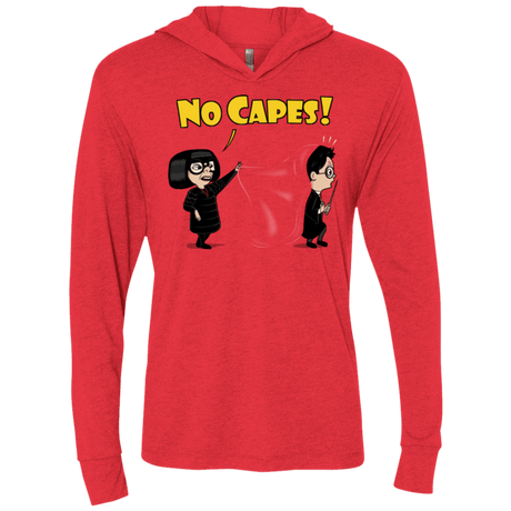 T-Shirts Vintage Red / X-Small No Capes Triblend Long Sleeve Hoodie Tee