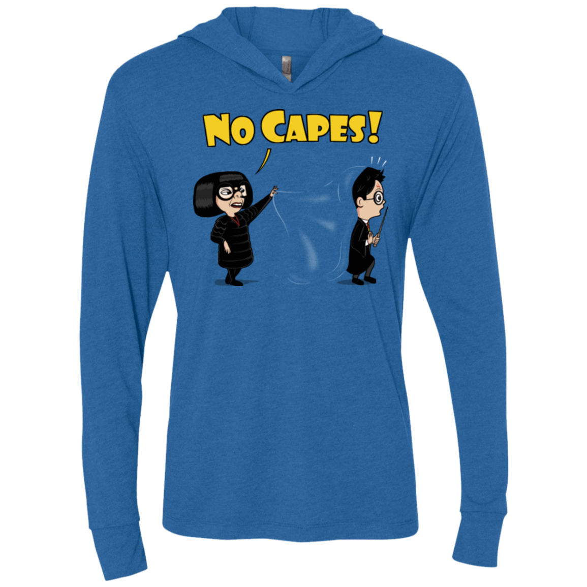 T-Shirts Vintage Royal / X-Small No Capes Triblend Long Sleeve Hoodie Tee