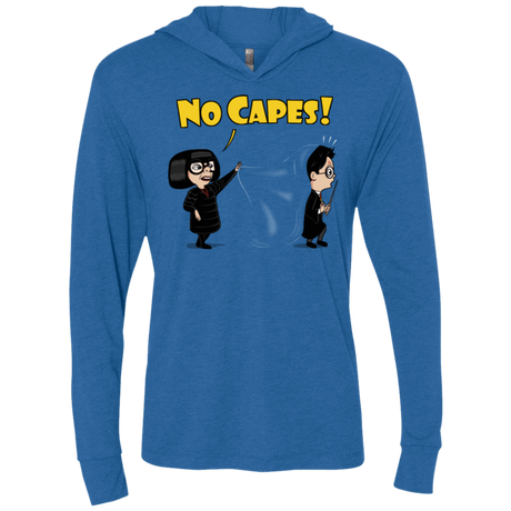 T-Shirts Vintage Royal / X-Small No Capes Triblend Long Sleeve Hoodie Tee