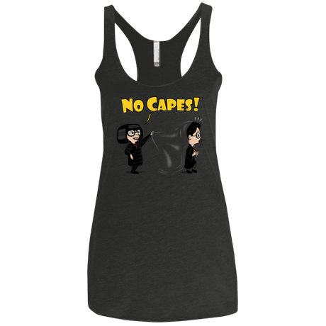 T-Shirts Vintage Black / X-Small No Capes Women's Triblend Racerback Tank