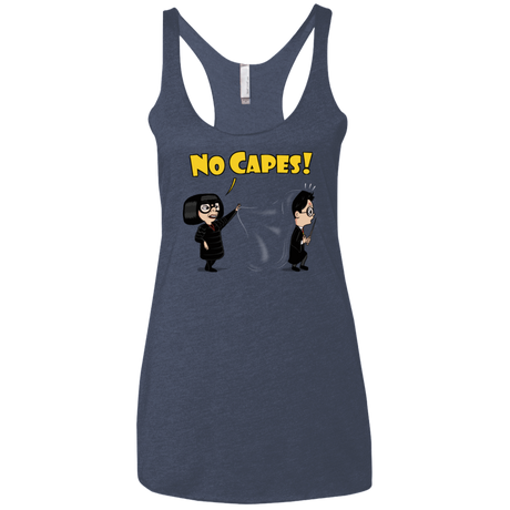 T-Shirts Vintage Navy / X-Small No Capes Women's Triblend Racerback Tank
