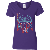 T-Shirts Purple / S No Distintergrations Women's V-Neck T-Shirt