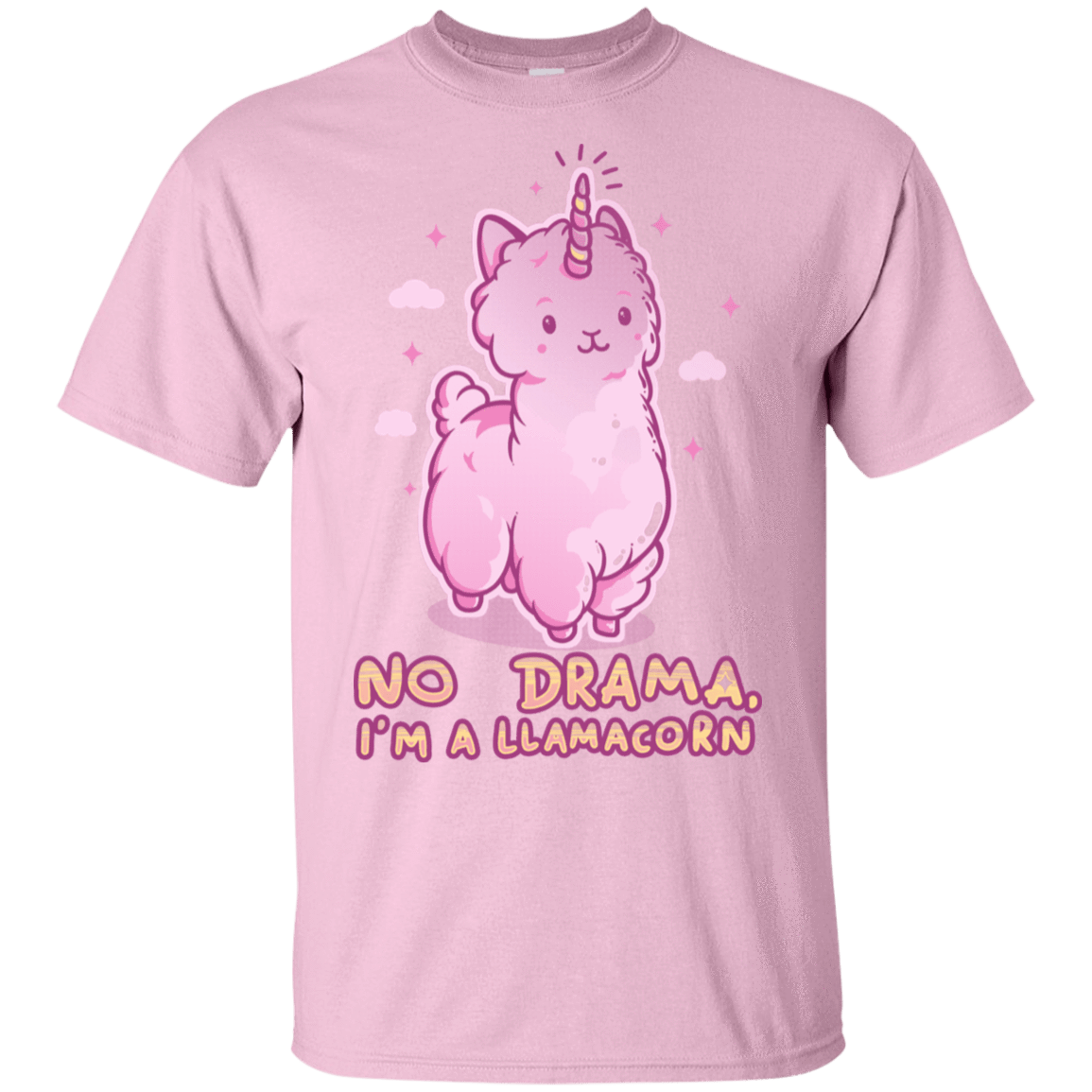 T-Shirts Light Pink / S No Drama Llamacorn T-Shirt