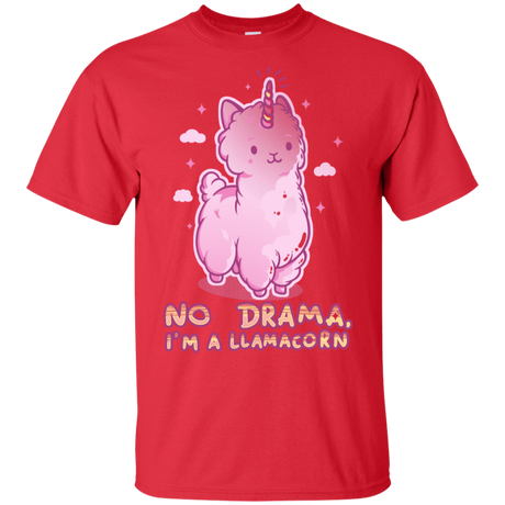 T-Shirts Red / S No Drama Llamacorn T-Shirt
