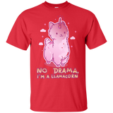 T-Shirts Red / S No Drama Llamacorn T-Shirt