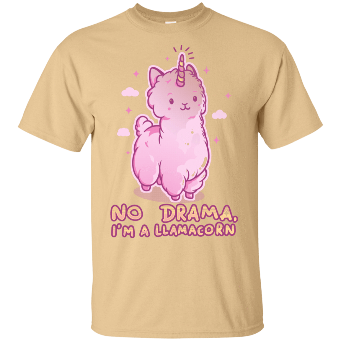 T-Shirts Vegas Gold / S No Drama Llamacorn T-Shirt