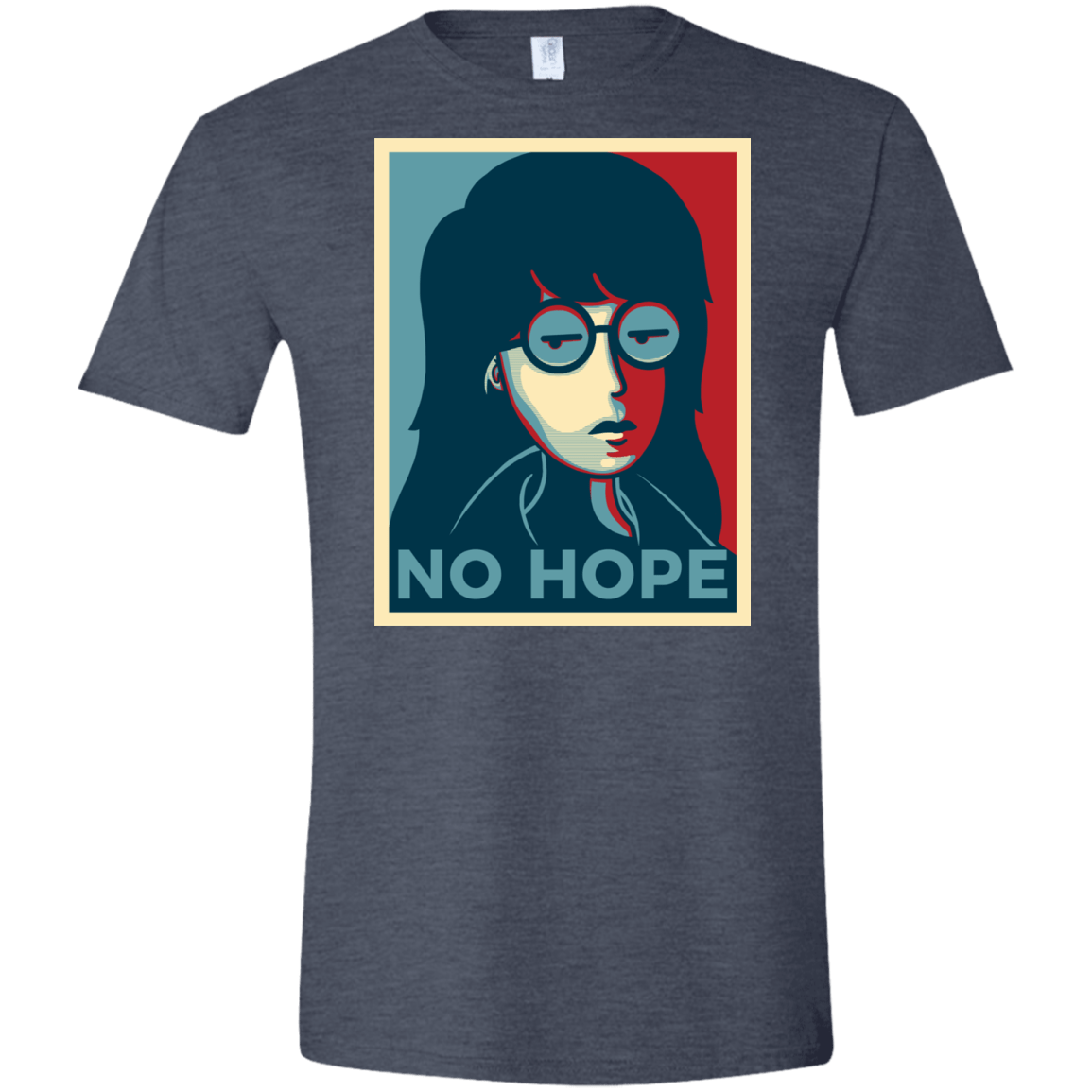 T-Shirts Heather Navy / S No Life. No Hope. No Future Men's Semi-Fitted Softstyle