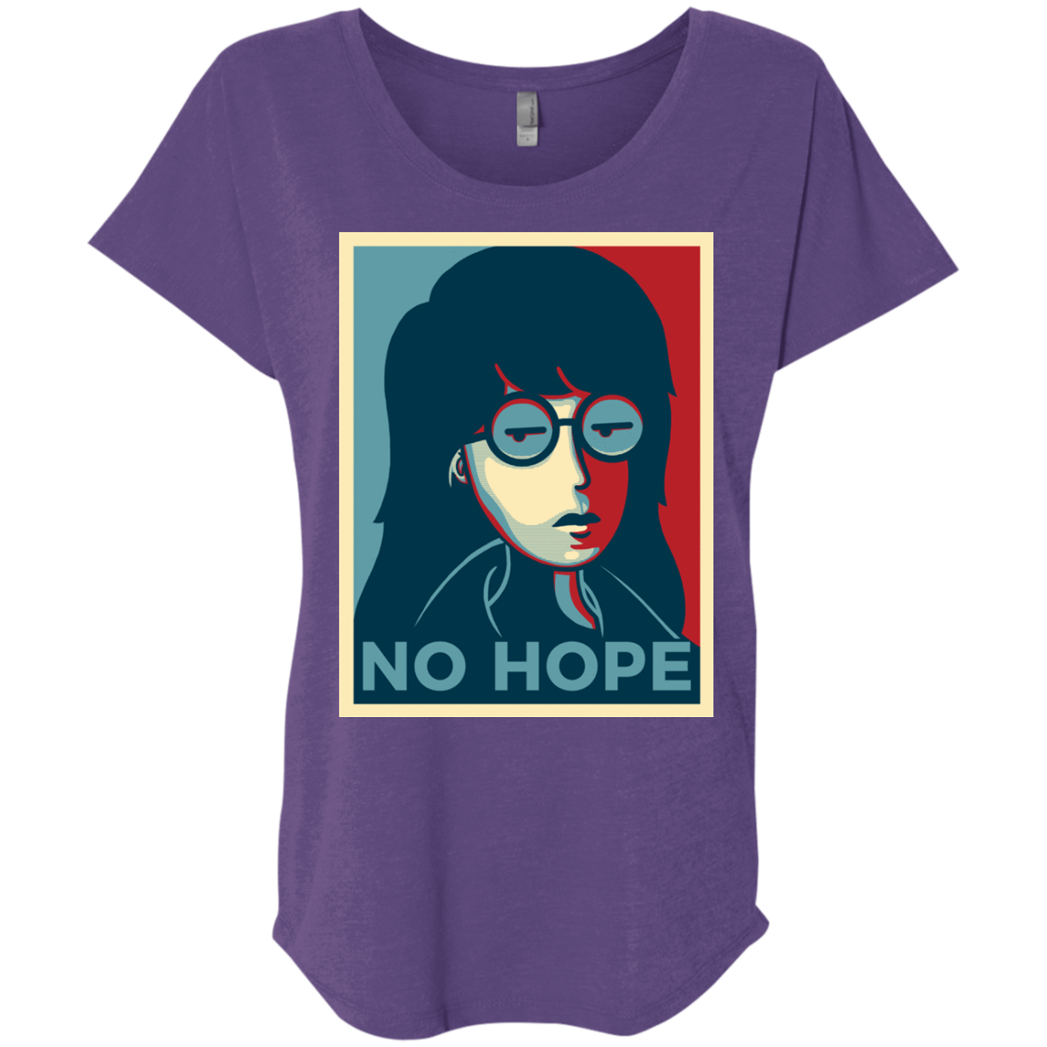 T-Shirts Purple Rush / X-Small No Life. No Hope. No Future Triblend Dolman Sleeve