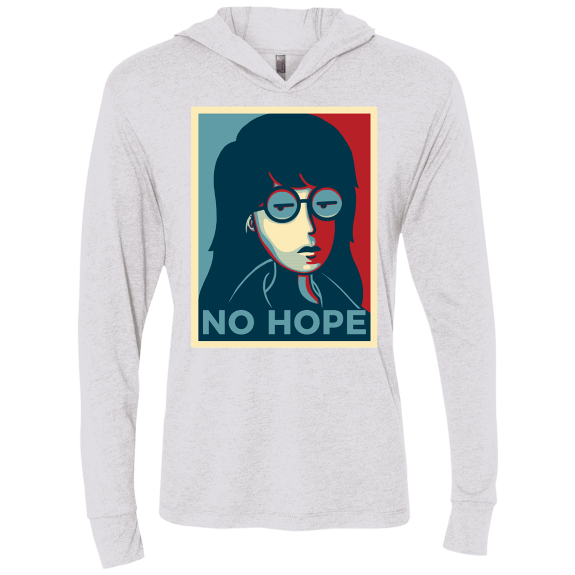 T-Shirts Heather White / X-Small No Life. No Hope. No Future Triblend Long Sleeve Hoodie Tee