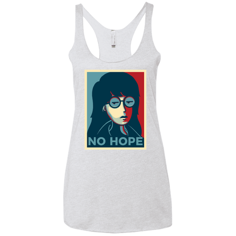 T-Shirts Heather White / X-Small No Life. No Hope. No Future Women's Triblend Racerback Tank