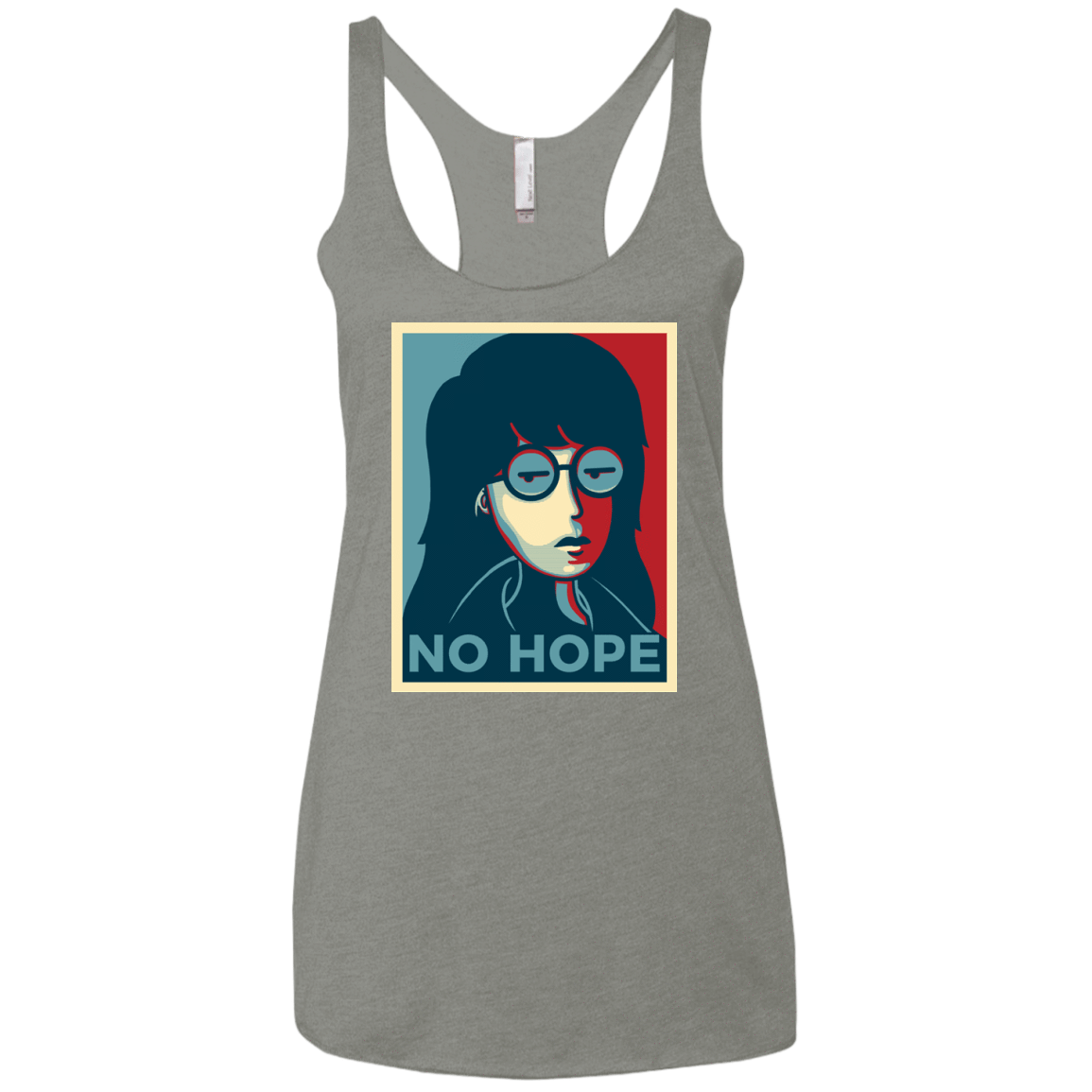 T-Shirts Venetian Grey / X-Small No Life. No Hope. No Future Women's Triblend Racerback Tank
