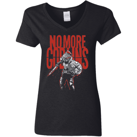 T-Shirts Black / S No More Goblins Women's V-Neck T-Shirt