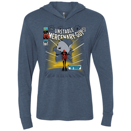 T-Shirts Indigo / X-Small No More Triblend Long Sleeve Hoodie Tee