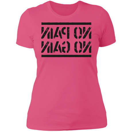 T-Shirts Hot Pink / S No Pain No Gain Mirrored Workout Women's Premium T-Shirt