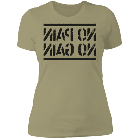 T-Shirts Light Olive / S No Pain No Gain Mirrored Workout Women's Premium T-Shirt
