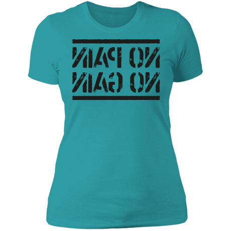 T-Shirts Tahiti Blue / S No Pain No Gain Mirrored Workout Women's Premium T-Shirt