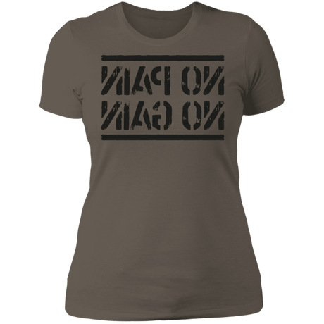 T-Shirts Warm Grey / S No Pain No Gain Mirrored Workout Women's Premium T-Shirt