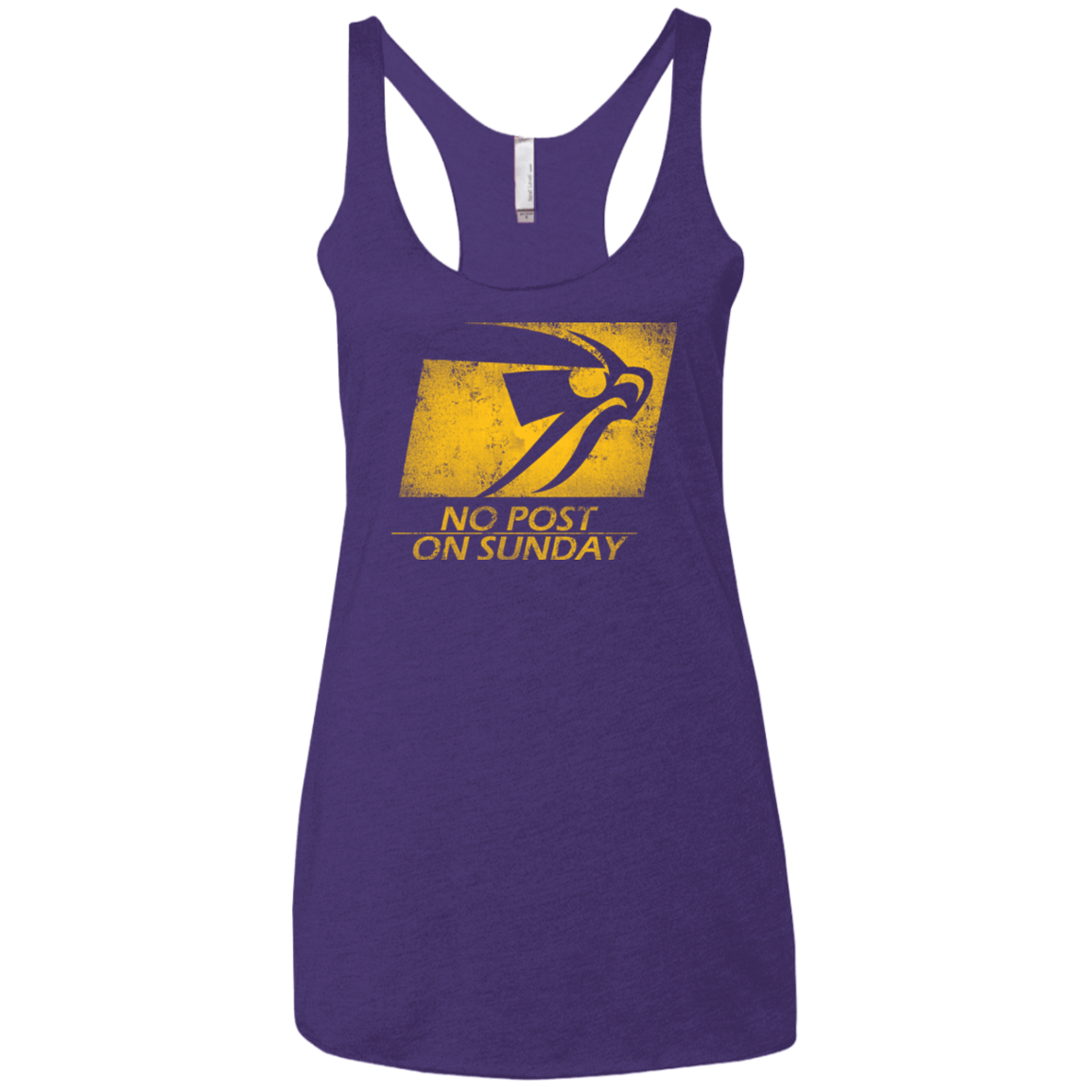 T-Shirts Purple / X-Small No Post On Sunday Women's Triblend Racerback Tank