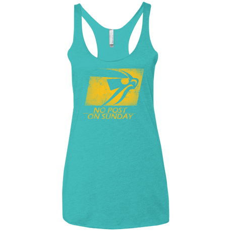 T-Shirts Tahiti Blue / X-Small No Post On Sunday Women's Triblend Racerback Tank