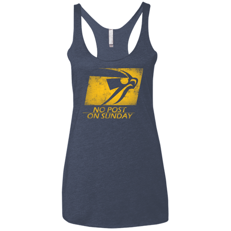 T-Shirts Vintage Navy / X-Small No Post On Sunday Women's Triblend Racerback Tank