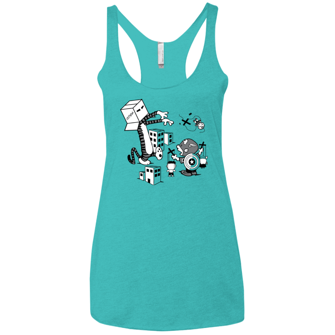 T-Shirts Tahiti Blue / X-Small No Strings Attached Women's Triblend Racerback Tank