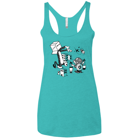 T-Shirts Tahiti Blue / X-Small No Strings Attached Women's Triblend Racerback Tank